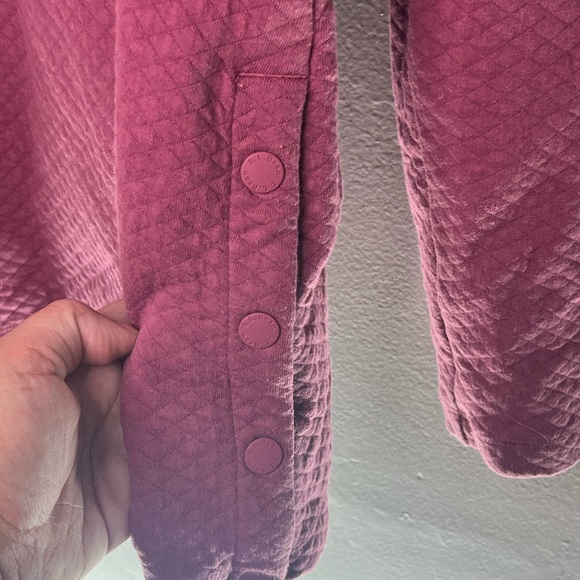 L.L Bean Women’s SoftLight Quilted Top Funnelneck Pullover Muted Plum Size Large - Picture 4 of 8